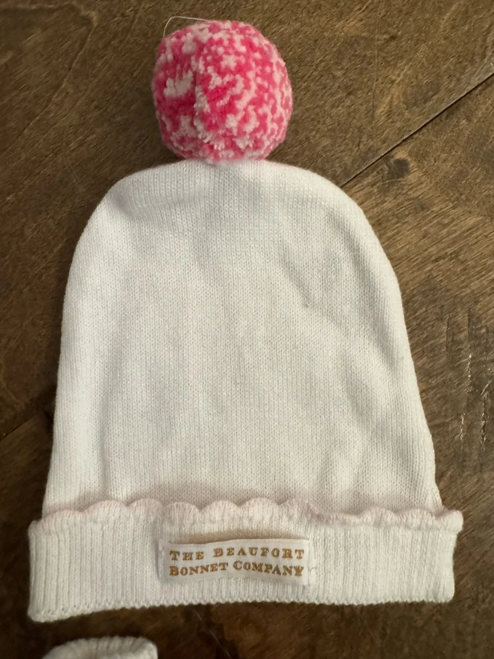 The Beaufort Bonnet Company Baby Hat & Booties Pink Pom Pom Set TBBC